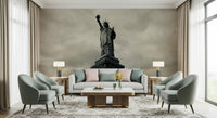 Liberty's Monochrome Gaze Wall Mural as a hallway focal point wallpaper.