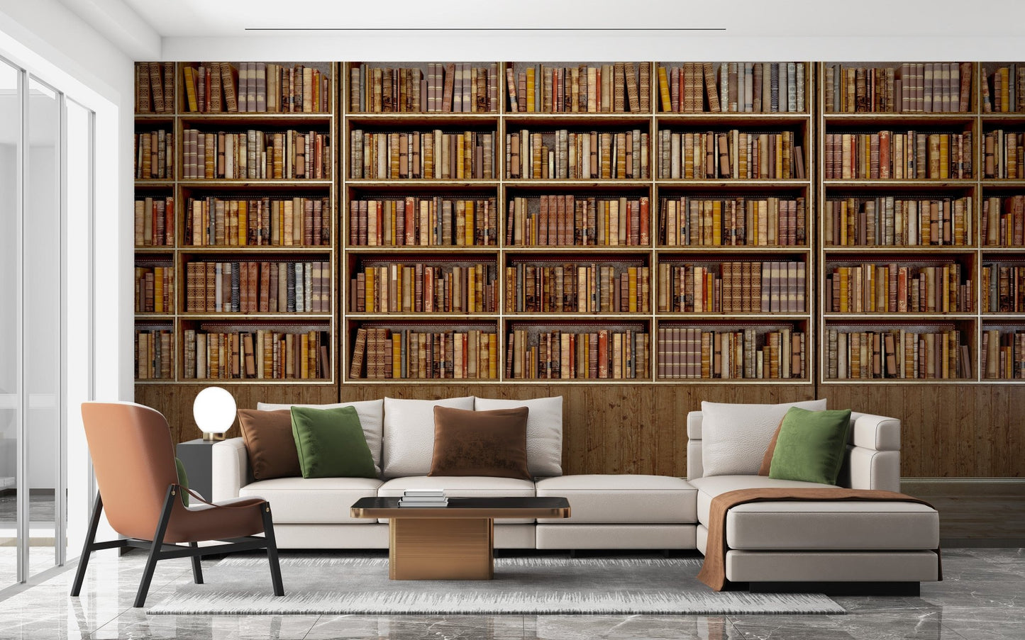 Library Bookcase wallpaper mural - Giffywalls A652