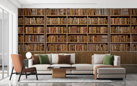 Library Bookcase wallpaper mural - Giffywalls A652