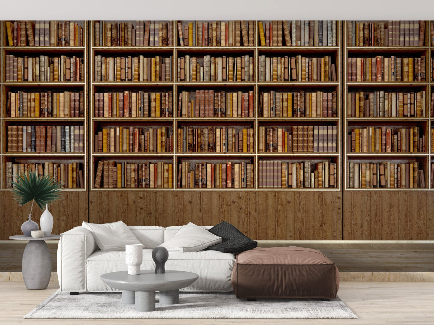 Library Bookcase wallpaper mural - Giffywalls A652