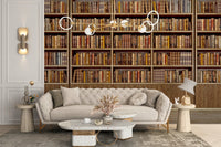 Library Bookcase wallpaper mural - Giffywalls A652