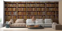 Library Bookcase wallpaper mural - Giffywalls A652