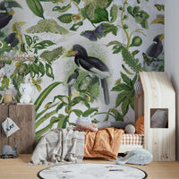 Deep green foliage wall mural

