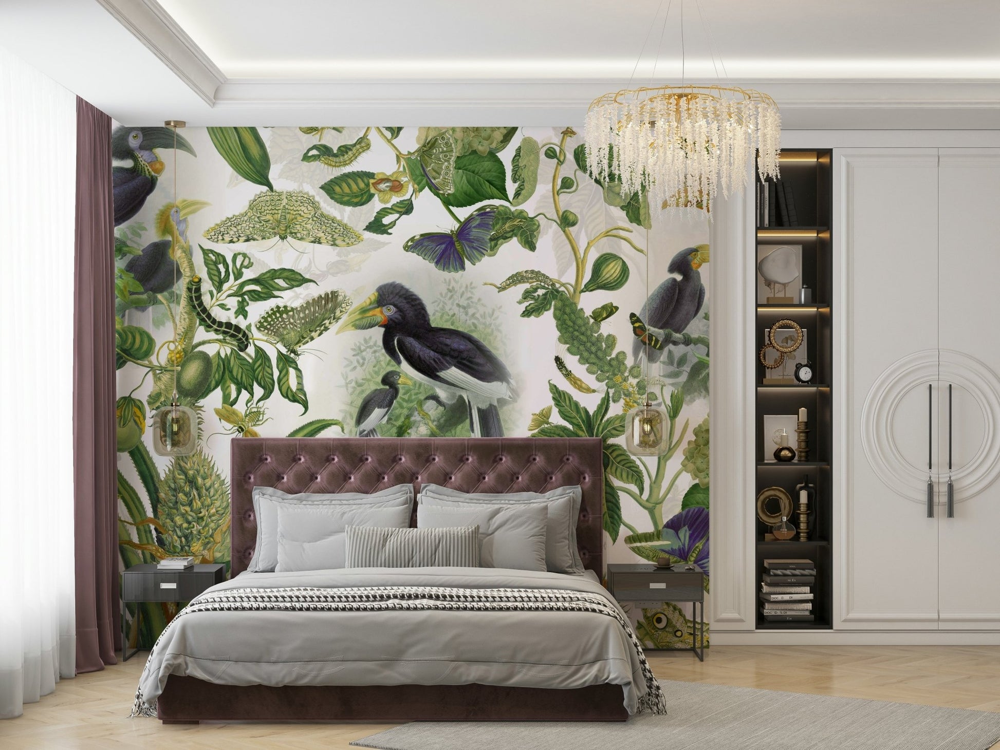 Green leafy mural for walls


