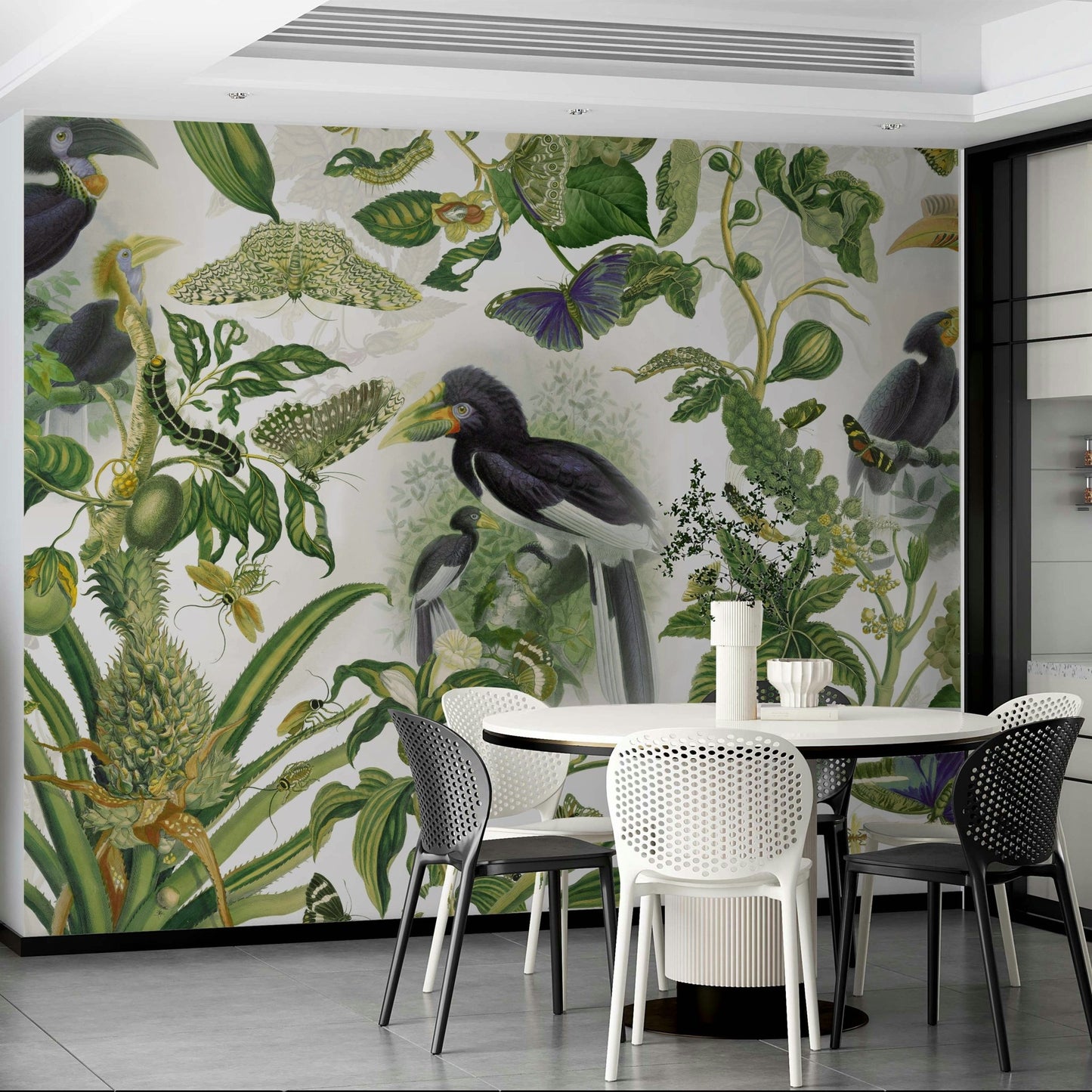 Botanical jungle wall mural

