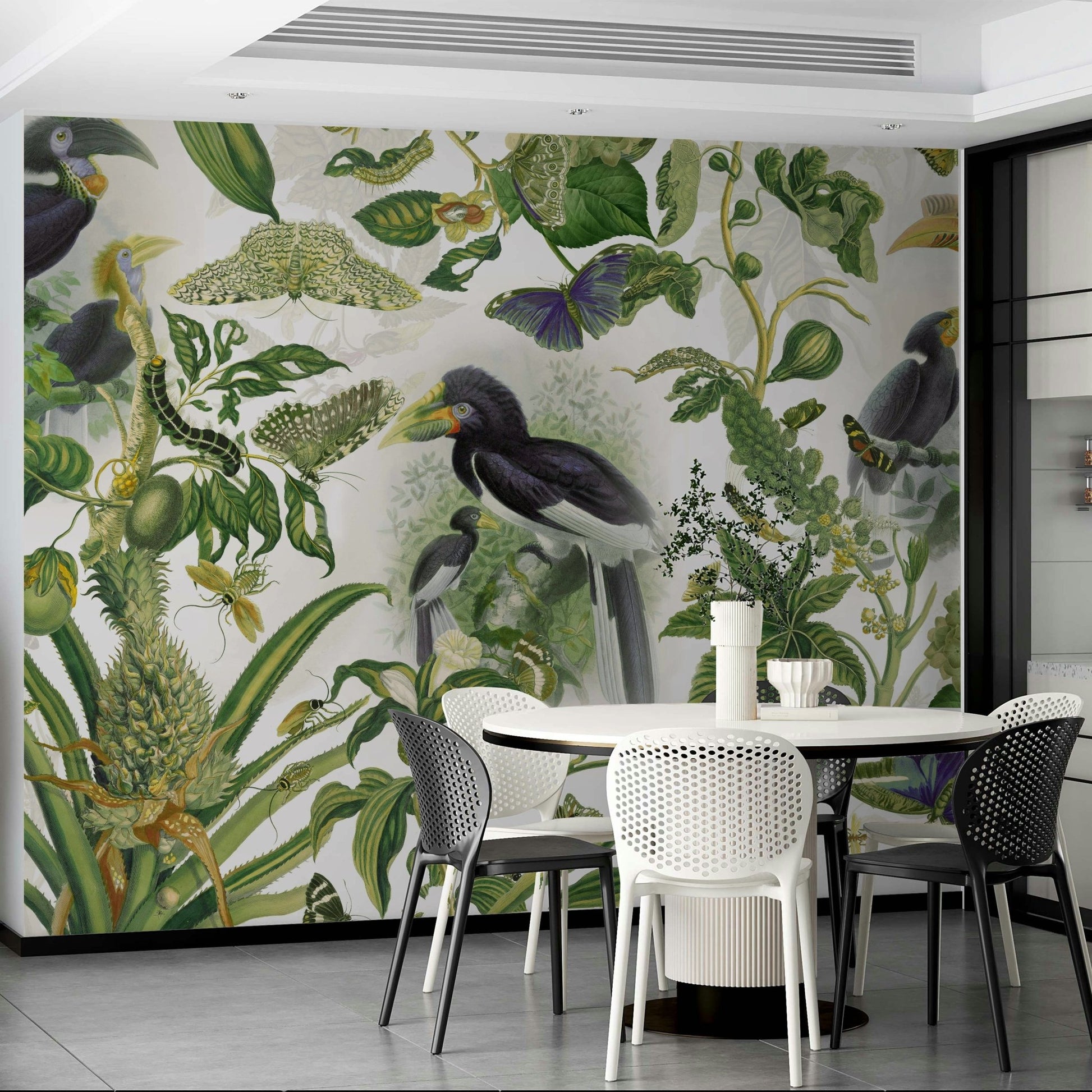 Botanical jungle wall mural

