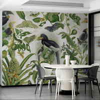 Botanical jungle wall mural

