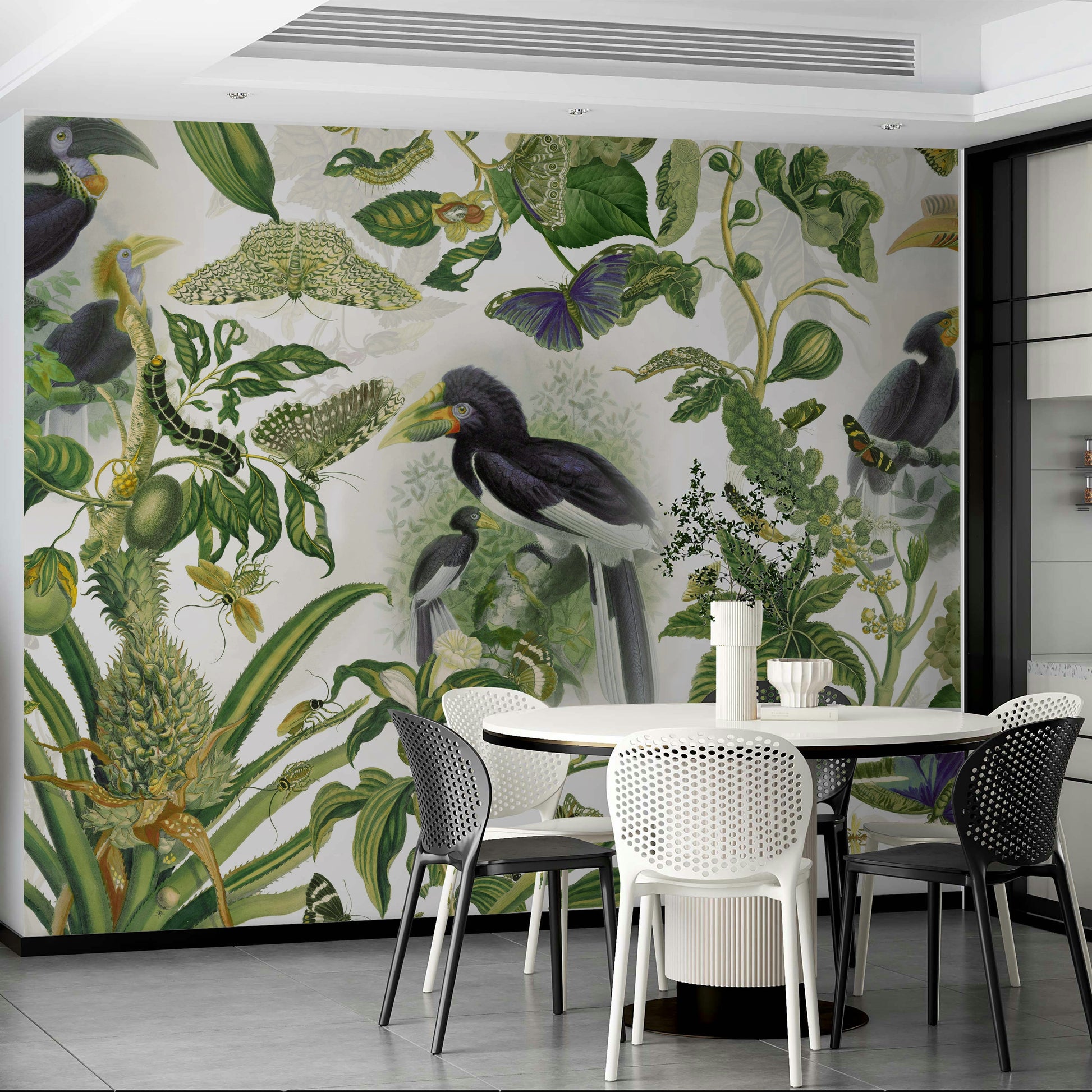 Botanical jungle wall mural

