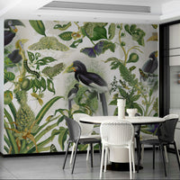 Botanical jungle wall mural

