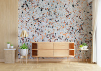 Vivid Terrazzo multicolor granules wallpaper for stylish kitchens