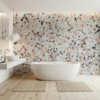 Stylish Terrazzo cream background wallpaper for accent wall