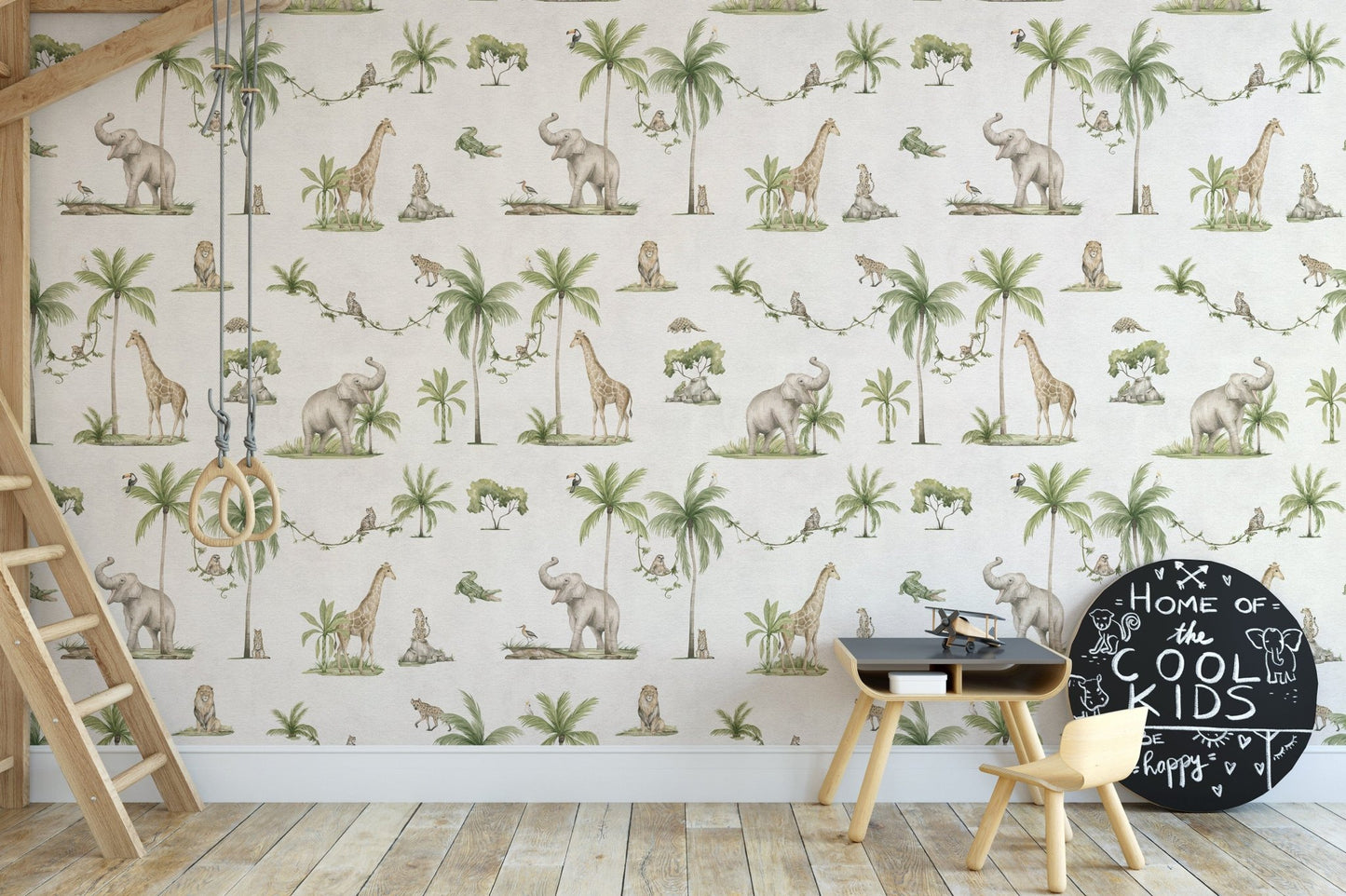 Safari adventure light grey wallpaper
