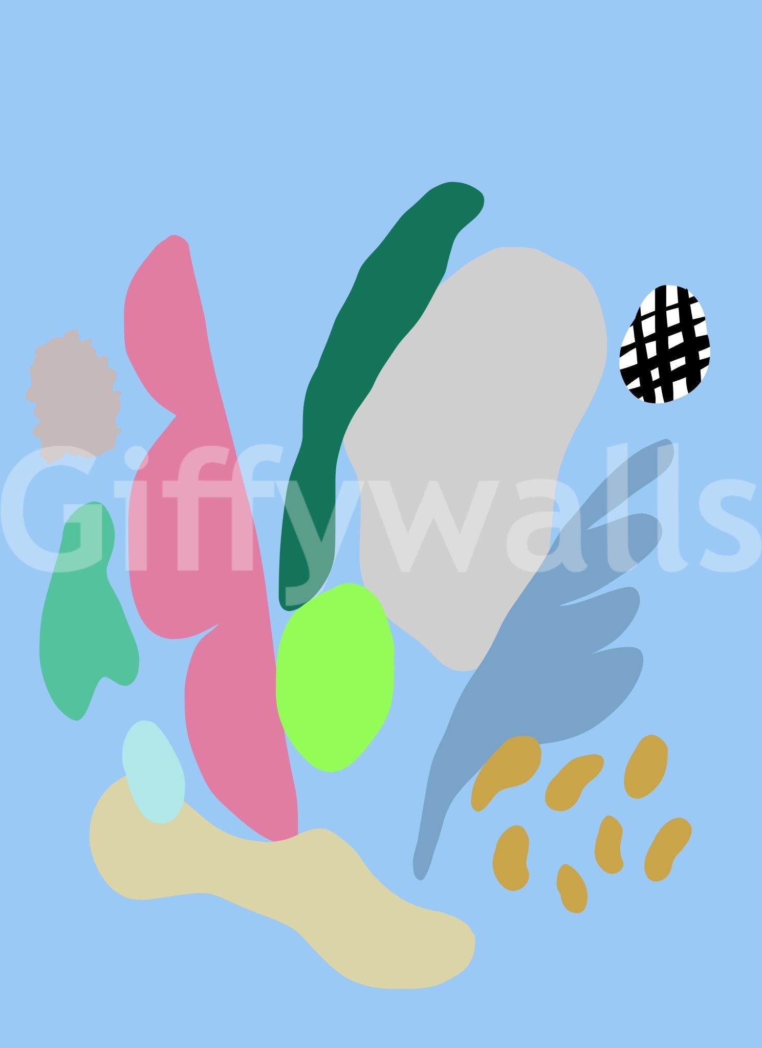 An artistic nature inspired mural for home decor., GD5146