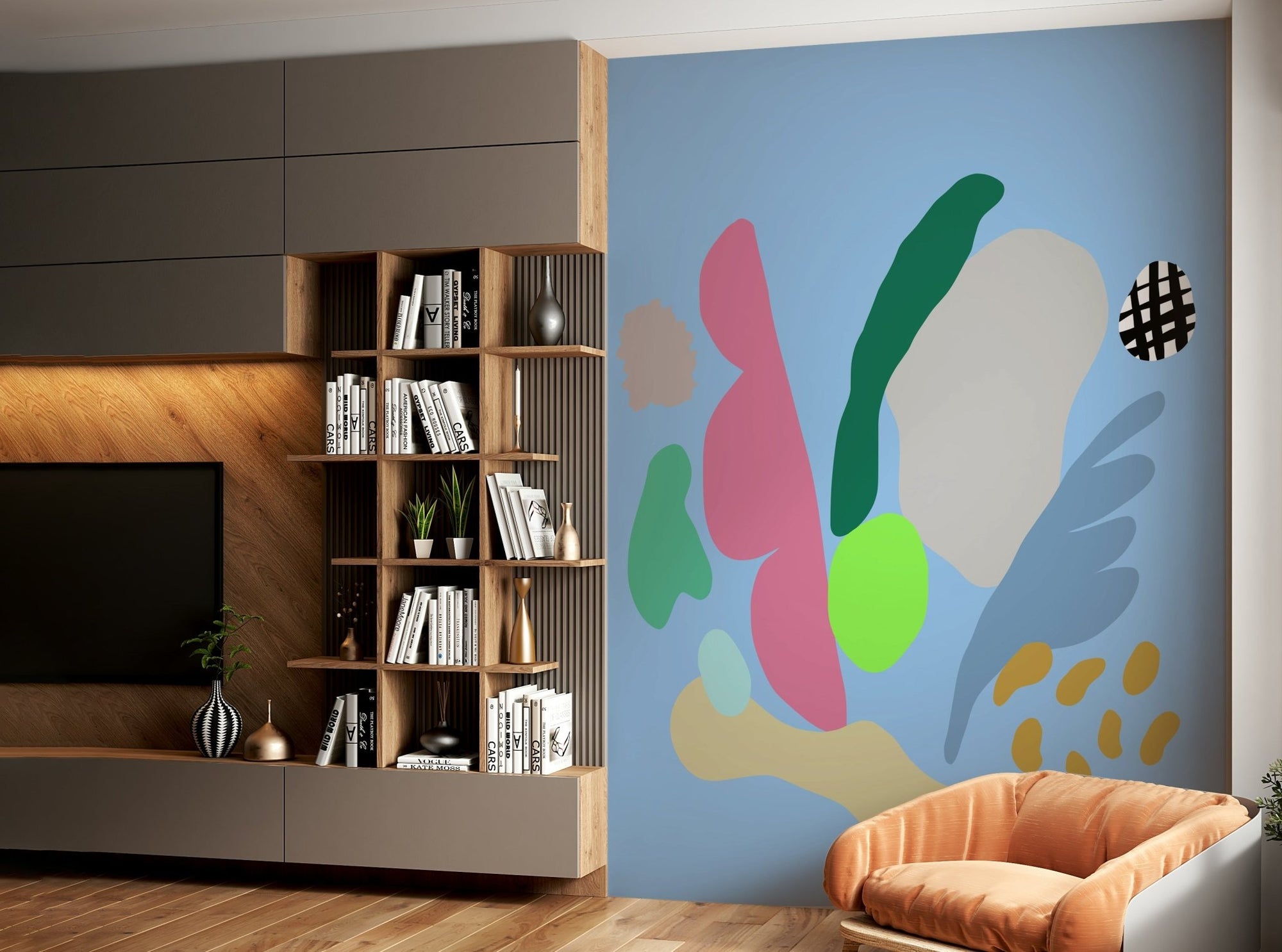 A beautiful soft morning light wallpaper mural for a modern home., GD5146