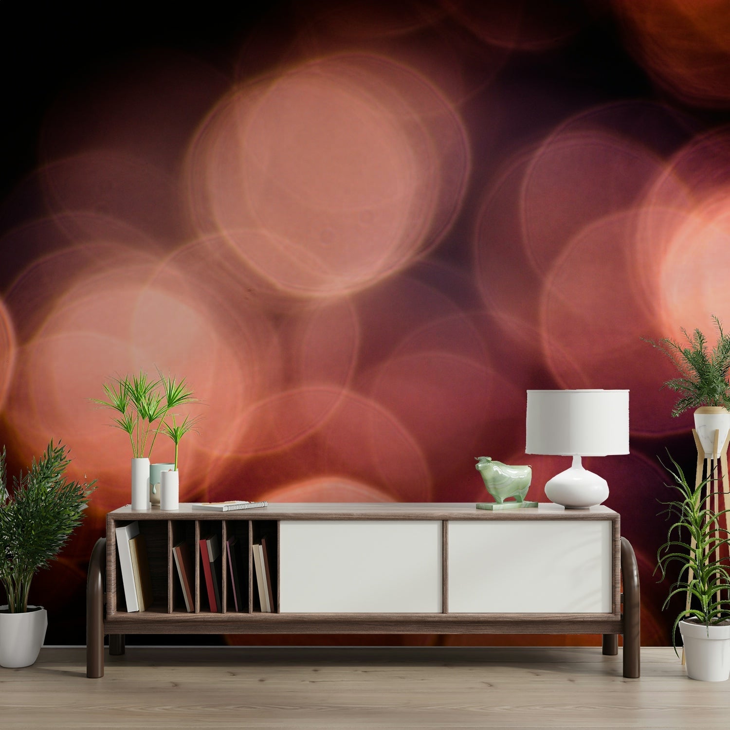 An artistic nature seascape mural for home decor.

