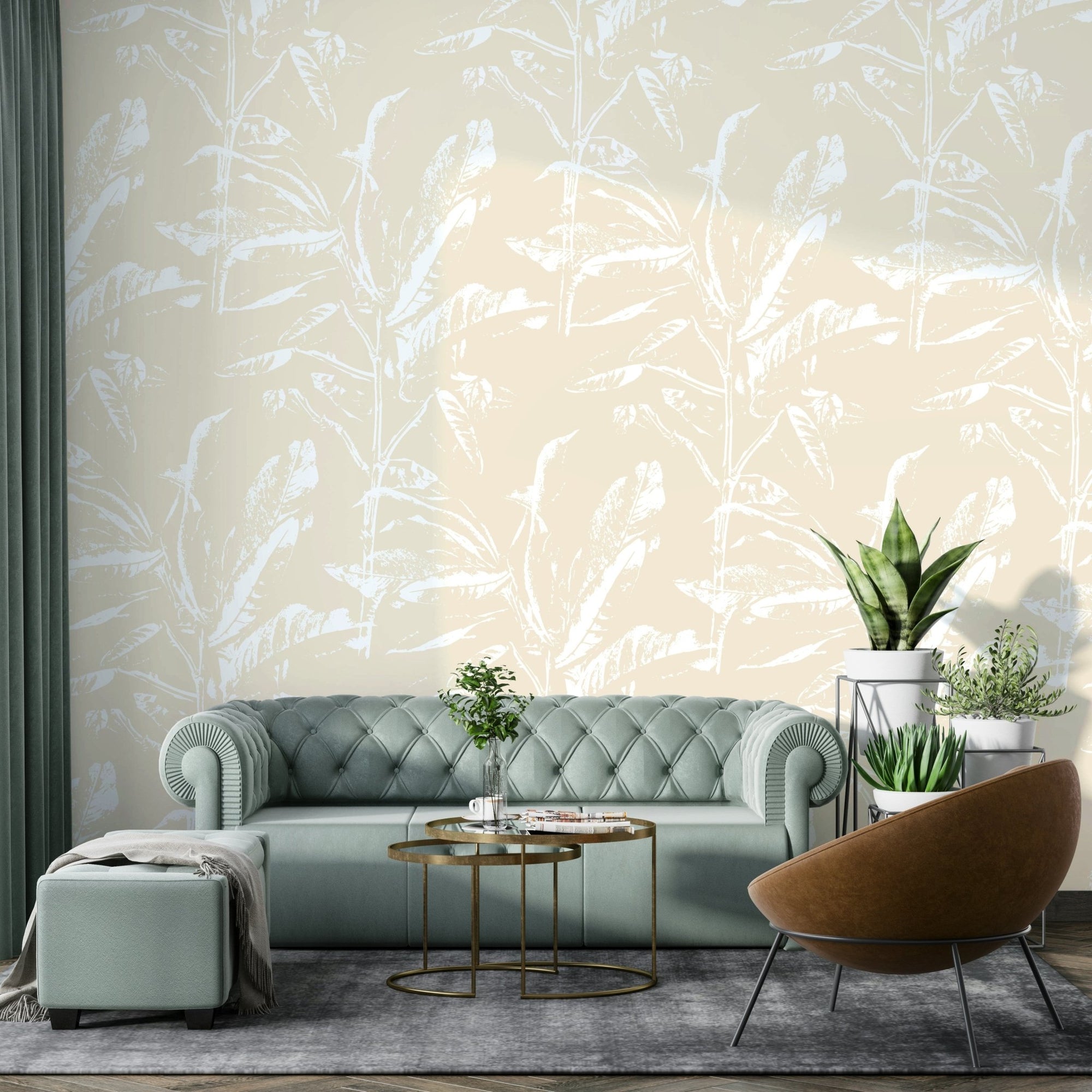 Light Yellow Botanical Wall Mural, GD2605