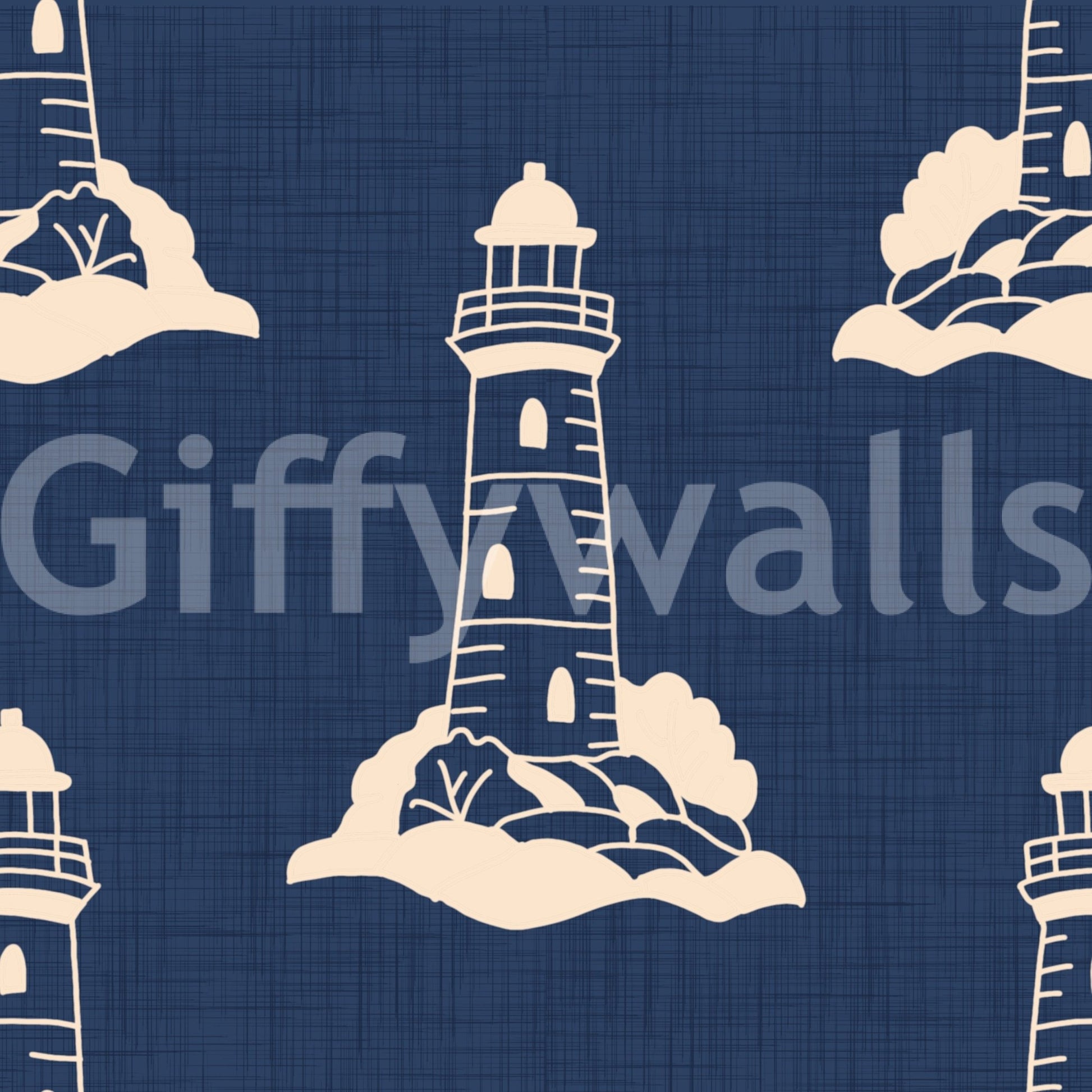 Lighthouse wallpaper with classic maritime style
