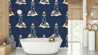 Nautical mythology wall mural for living rooms
