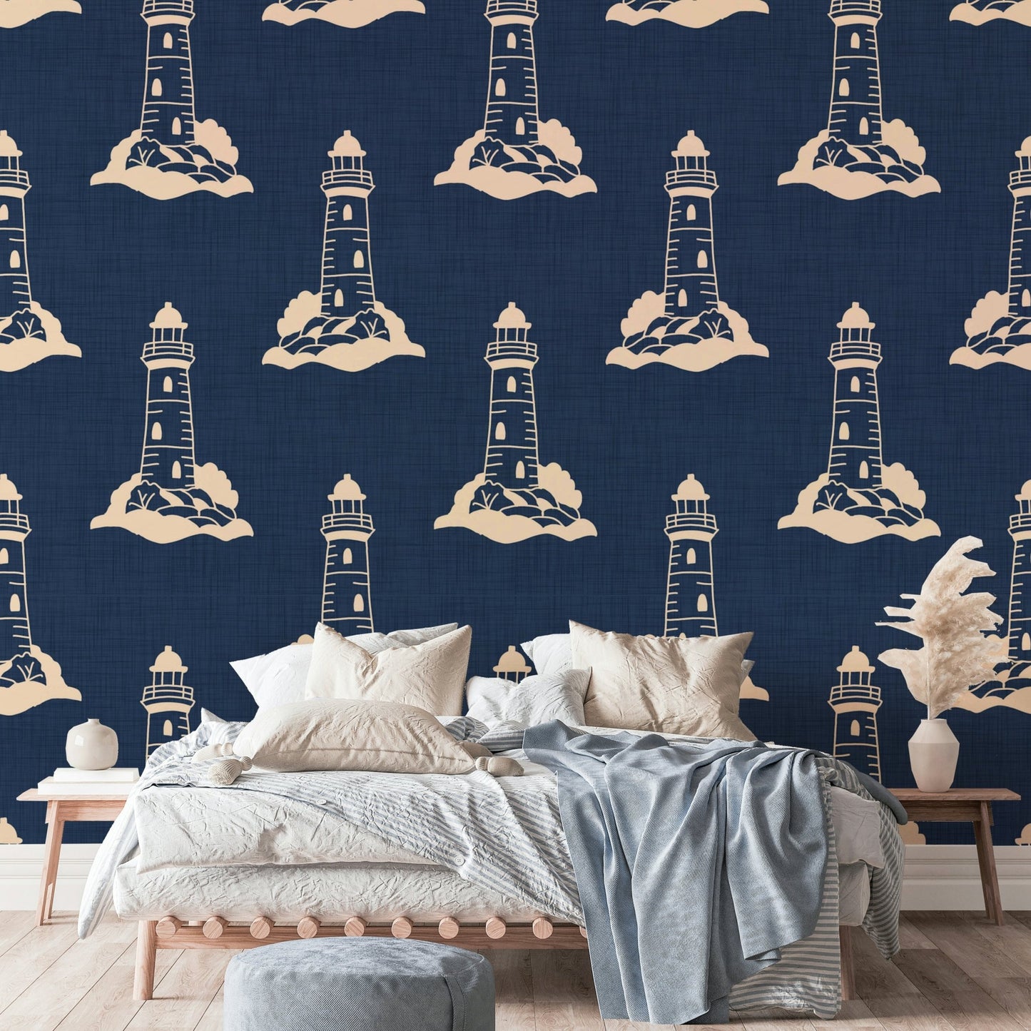 Lighthouse nautical mythology wallpaper design
