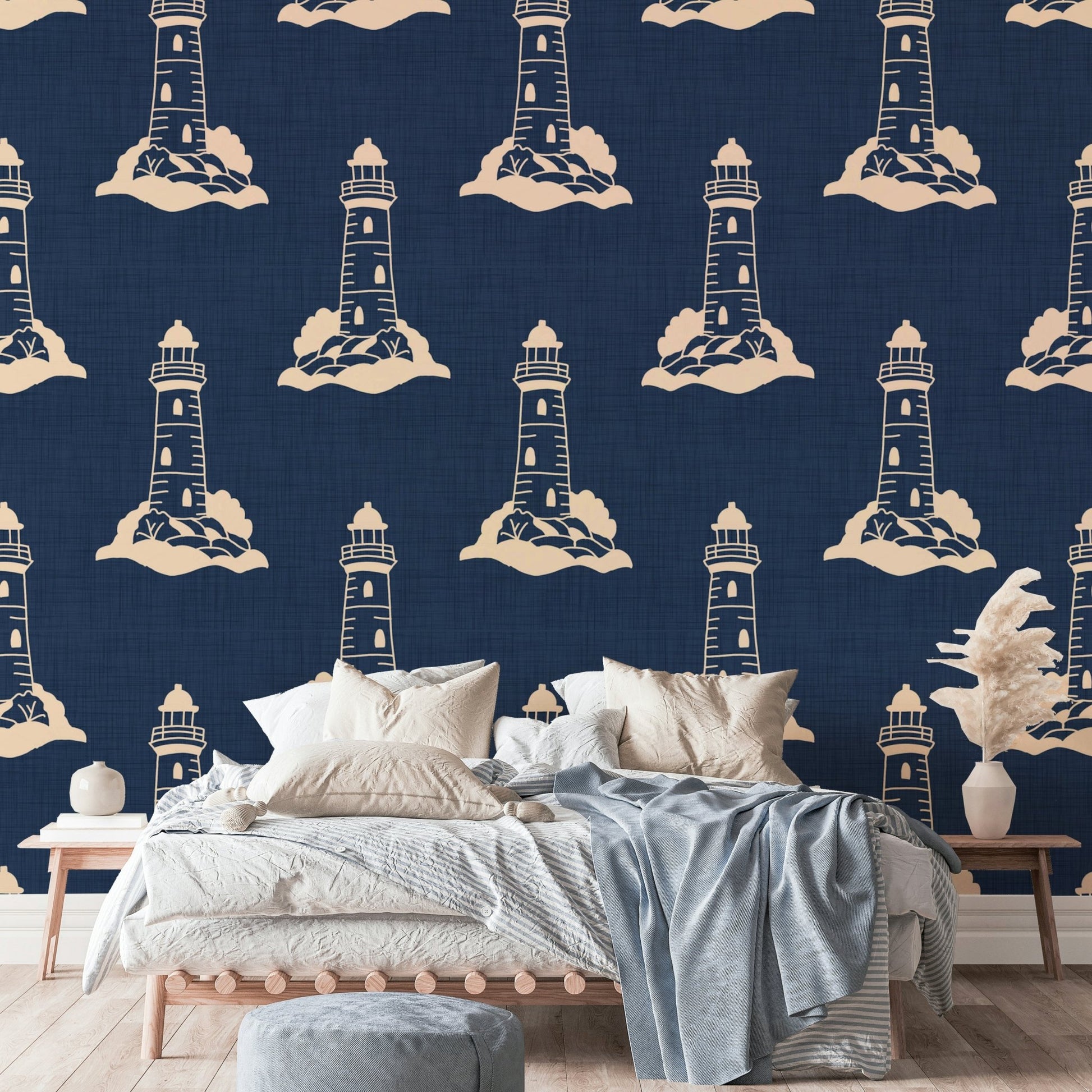 Lighthouse nautical mythology wallpaper design
