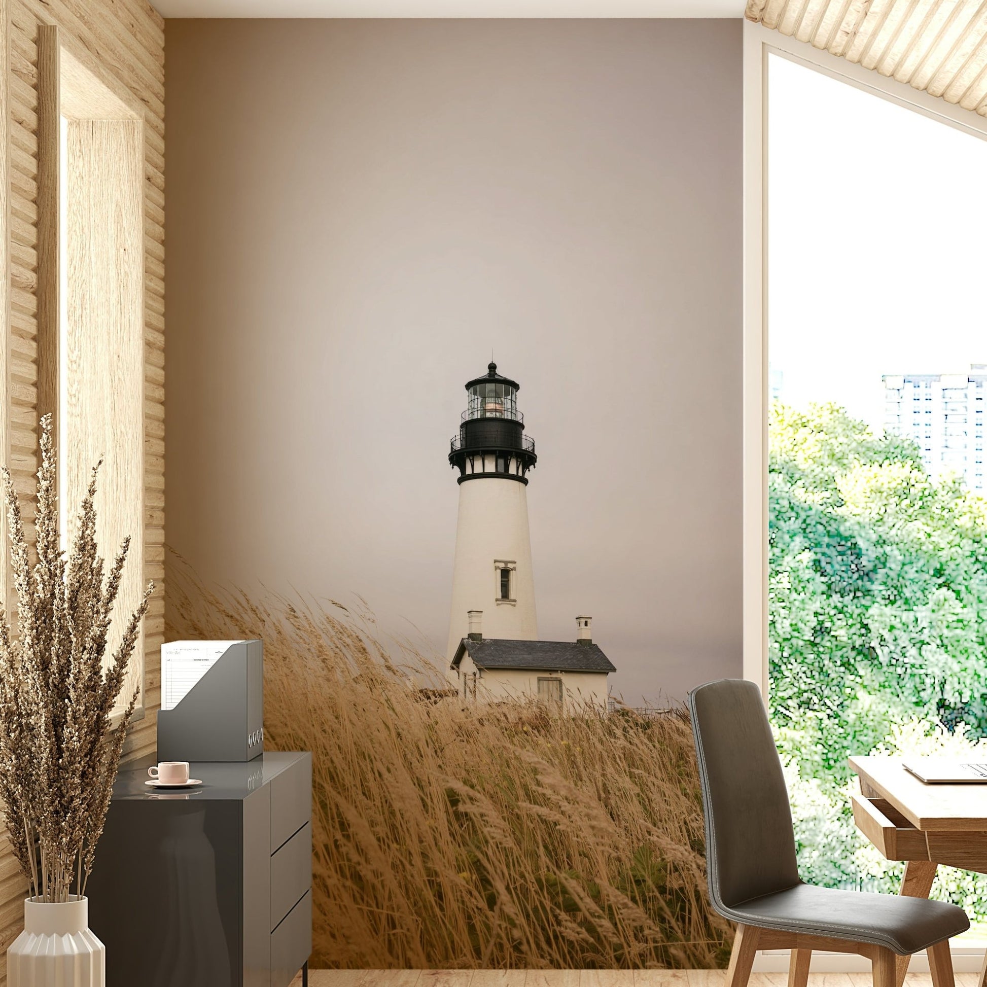 Ocean, sky, and rocky shoreline elements.

