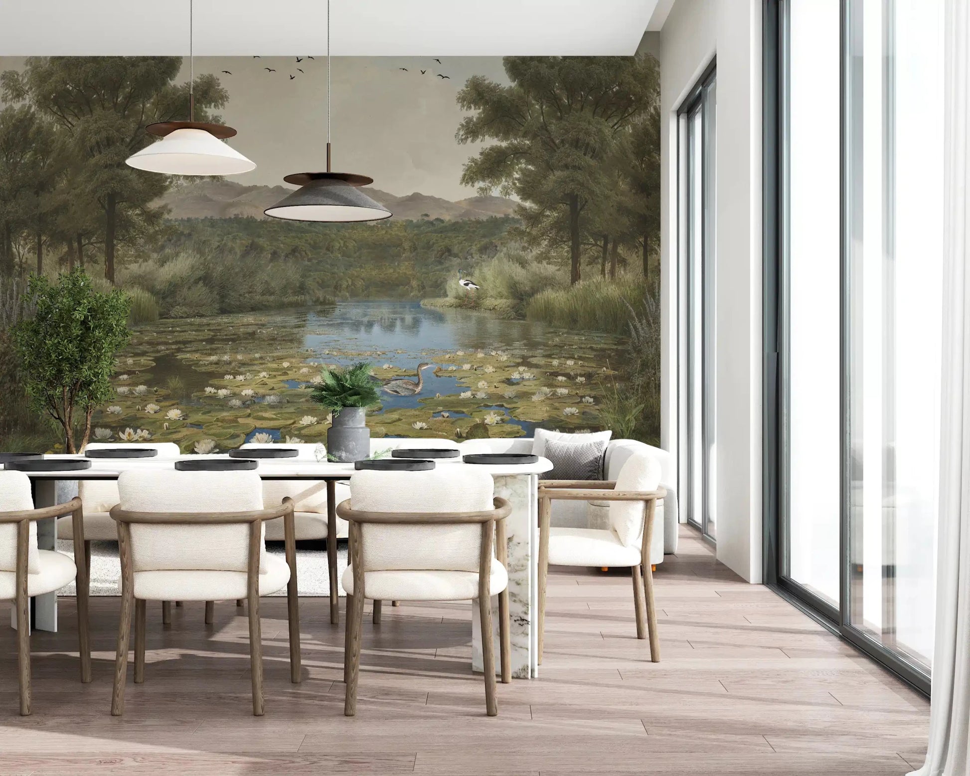 Lily Pond Serenity Wall Mural