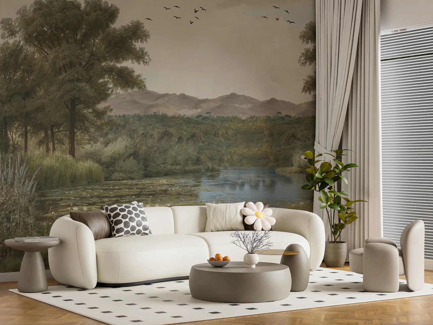Lily Pond Serenity Wall Mural