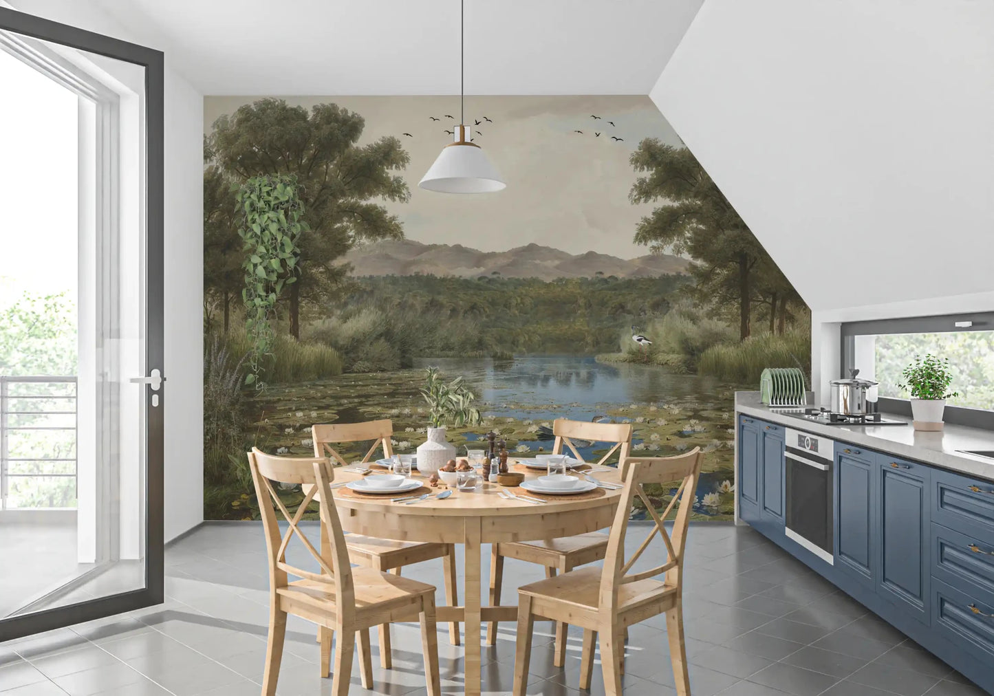 Lily Pond Serenity Wall Mural