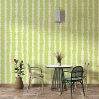 Fresh lime and earth-toned pebble wallpaper

