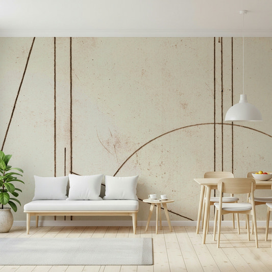 Line Dance: Minimalist Geometry Wall Mural -2632107