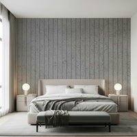 Installation image of the simple-to-use Linear Concrete Illusion peel and stick wallpaper., GD6121