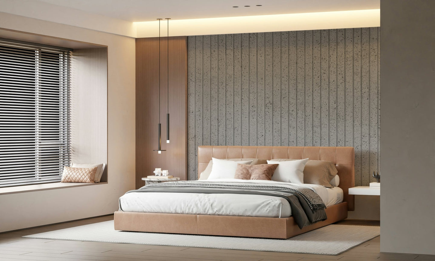 Seamless pattern of the Linear Concrete Illusion mural showing vertical lines., GD6121