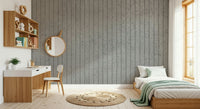Full minimalist living room showcasing the Linear Concrete Illusion wallpaper for walls., GD6121