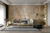 Tall, slender trees.

