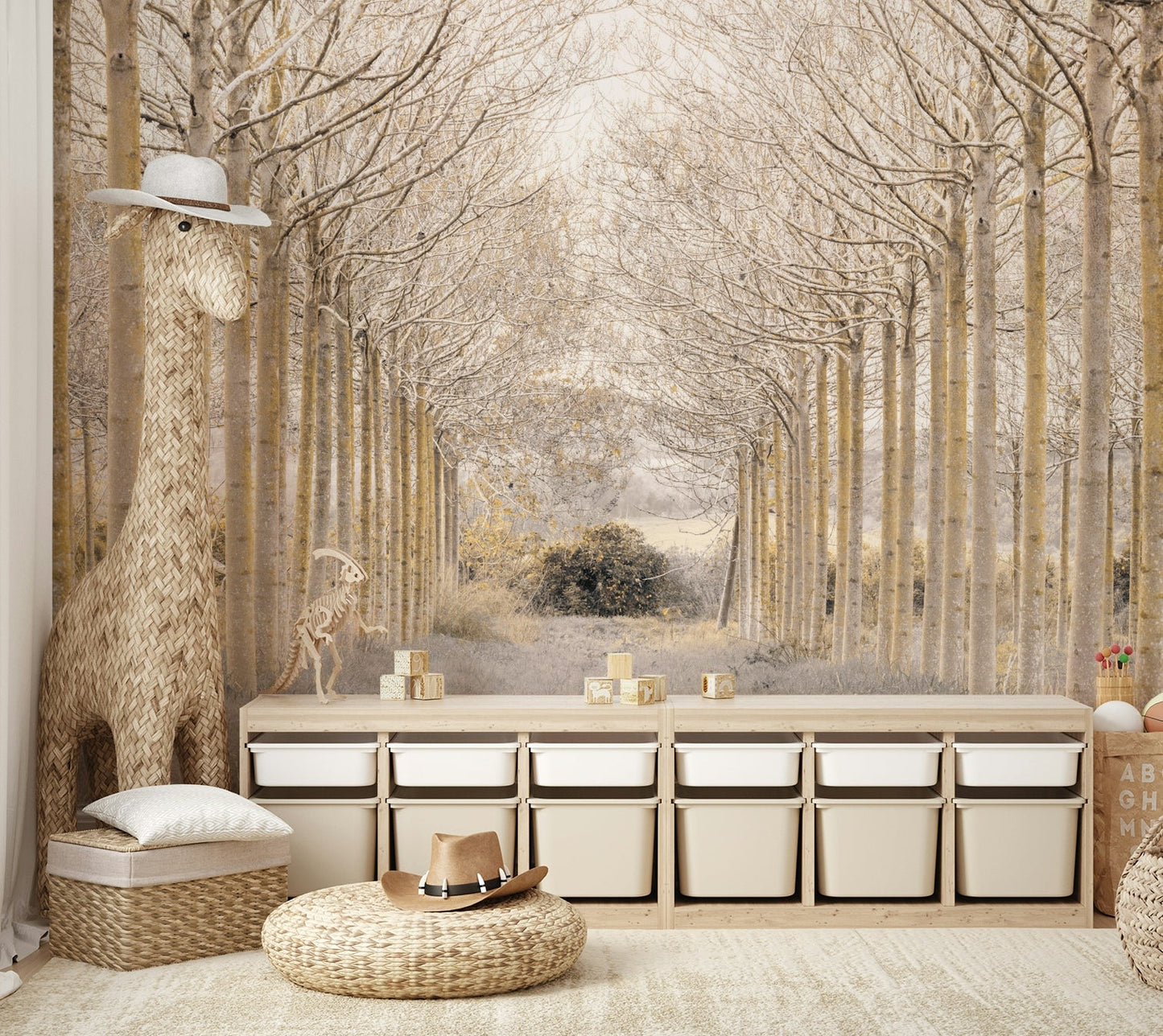 Often monochromatic or muted colors.

