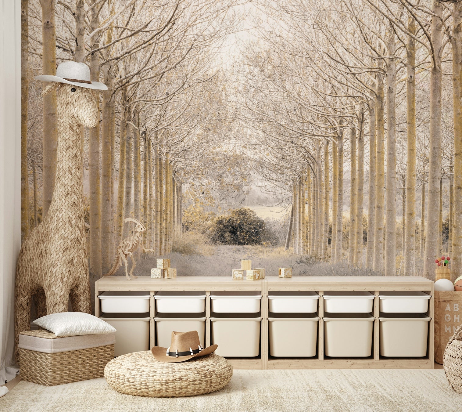 Often monochromatic or muted colors.

