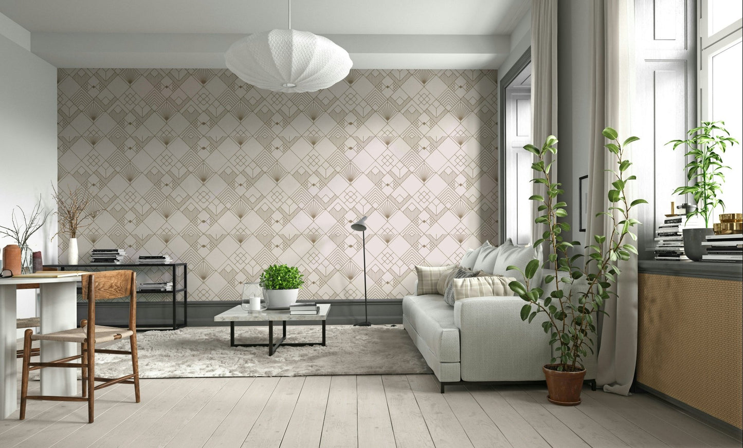 Wall mural showing a quiet abstract scene

