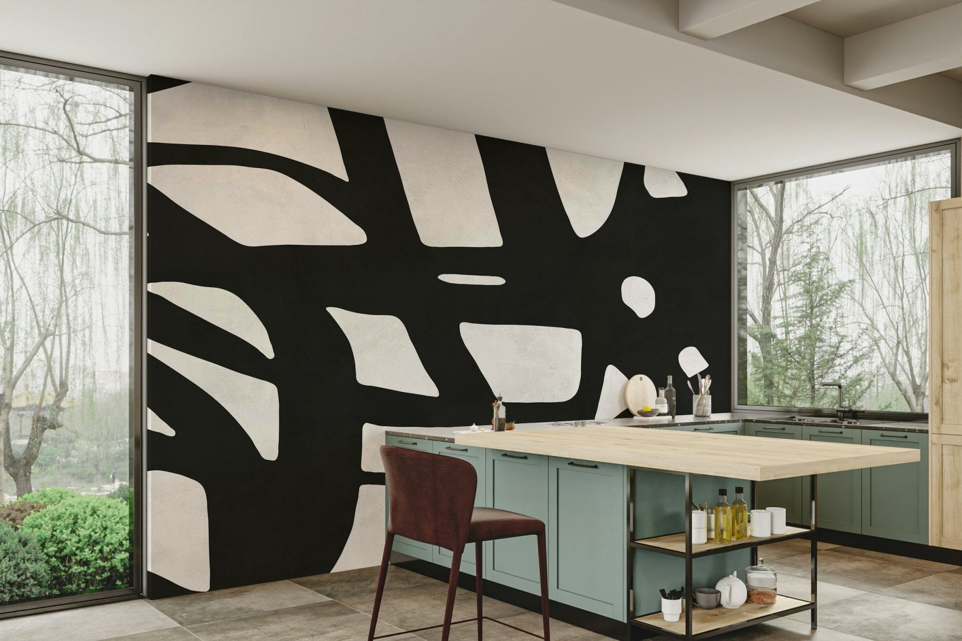 The design gives a sense of structure and order.

