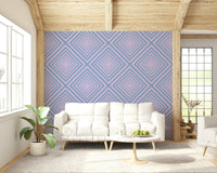 Cool Rhythm refined repeating wallpaper using converging bands.