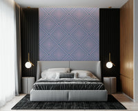 Symmetrical Rhythm bold statement wallpaper with angular shapes.