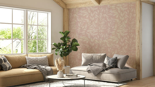 Linen Leaf wall mural

