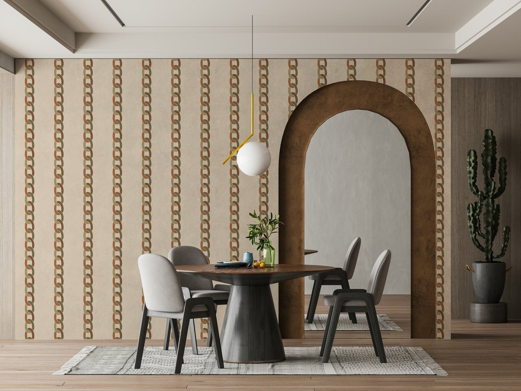 A detailed close-up of a modern wall mural pattern. GD4220

