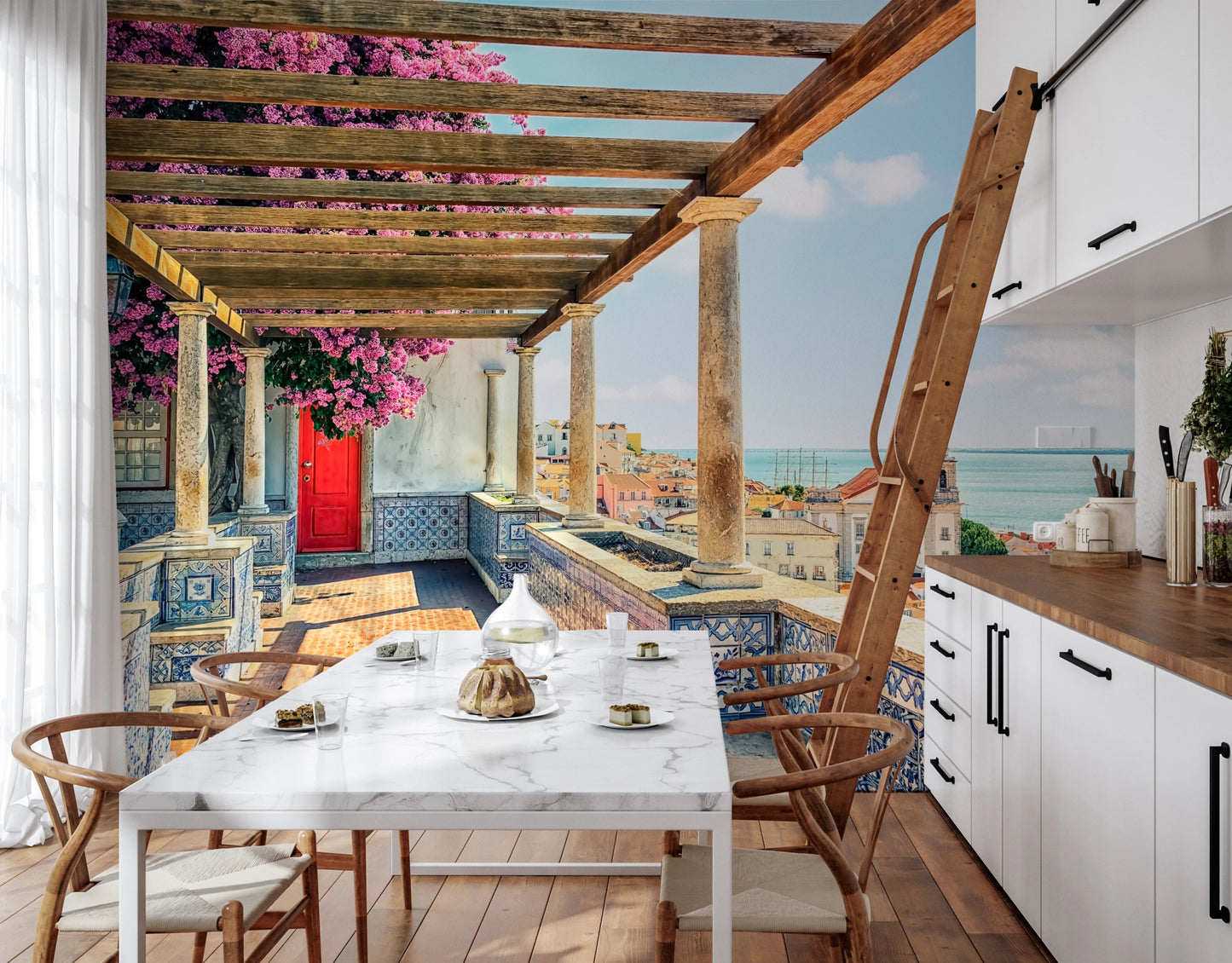 Lisbon Vista Bloom Wall Mural