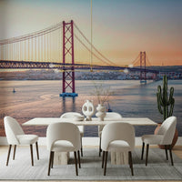 Mediterranean style wall covering in a luxury apartment living space.