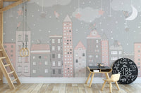 Charming City Doodle Wallpaper
 B505