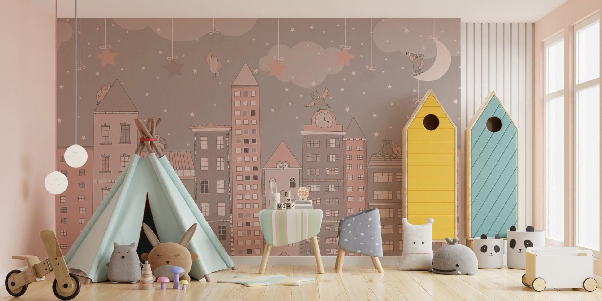 Playful City Sketch Wall Art
 B505