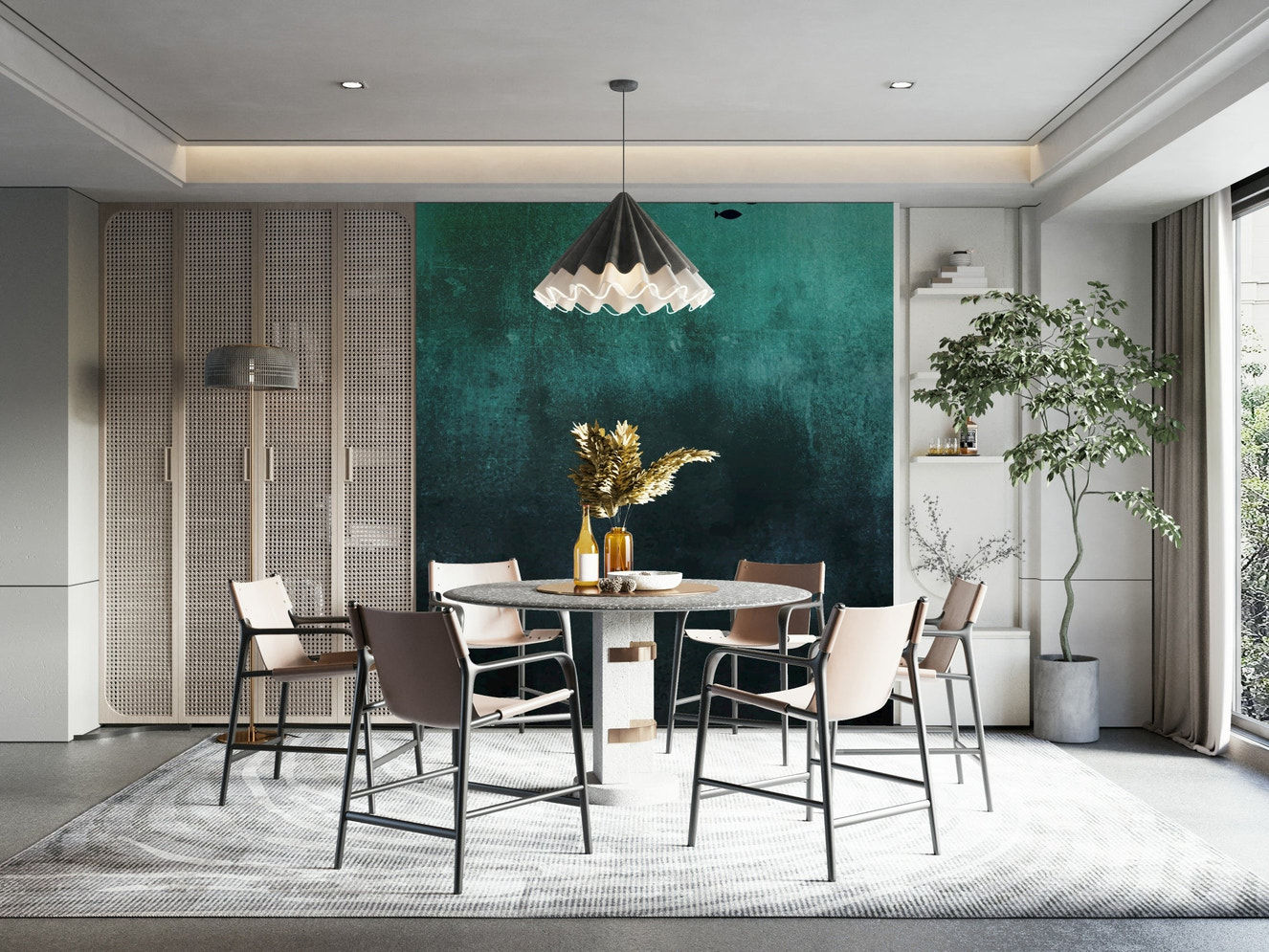 A heartwarming and charming wall mural.
