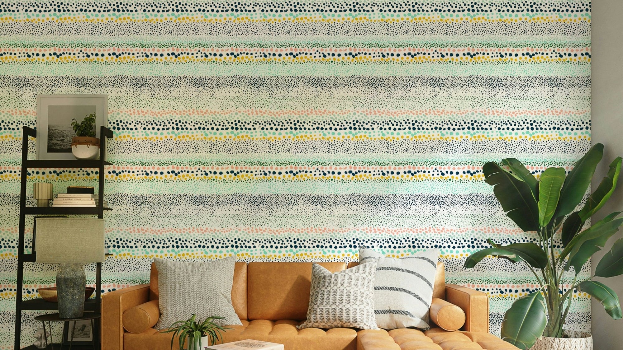 Dotted line mural wallpaper, GD886