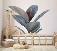 Green vertical foliage mural for biophilic design.

