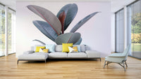 Leafy green mural with a natural, immersive effect.

